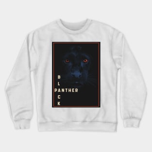 Black Panther Graphic Art Red-Black Crewneck Sweatshirt